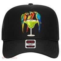 Parrots Drinking Margarita On Summer Vacation Birds Tee Gift Hat thumb 0