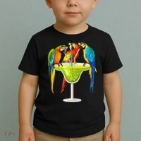 Parrots Drinking Margarita On Summer Vacation Birds Tee Gift Toddler T-Shirt thumb 2