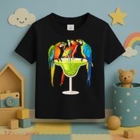 Parrots Drinking Margarita On Summer Vacation Birds Tee Gift Toddler T-Shirt thumb 3