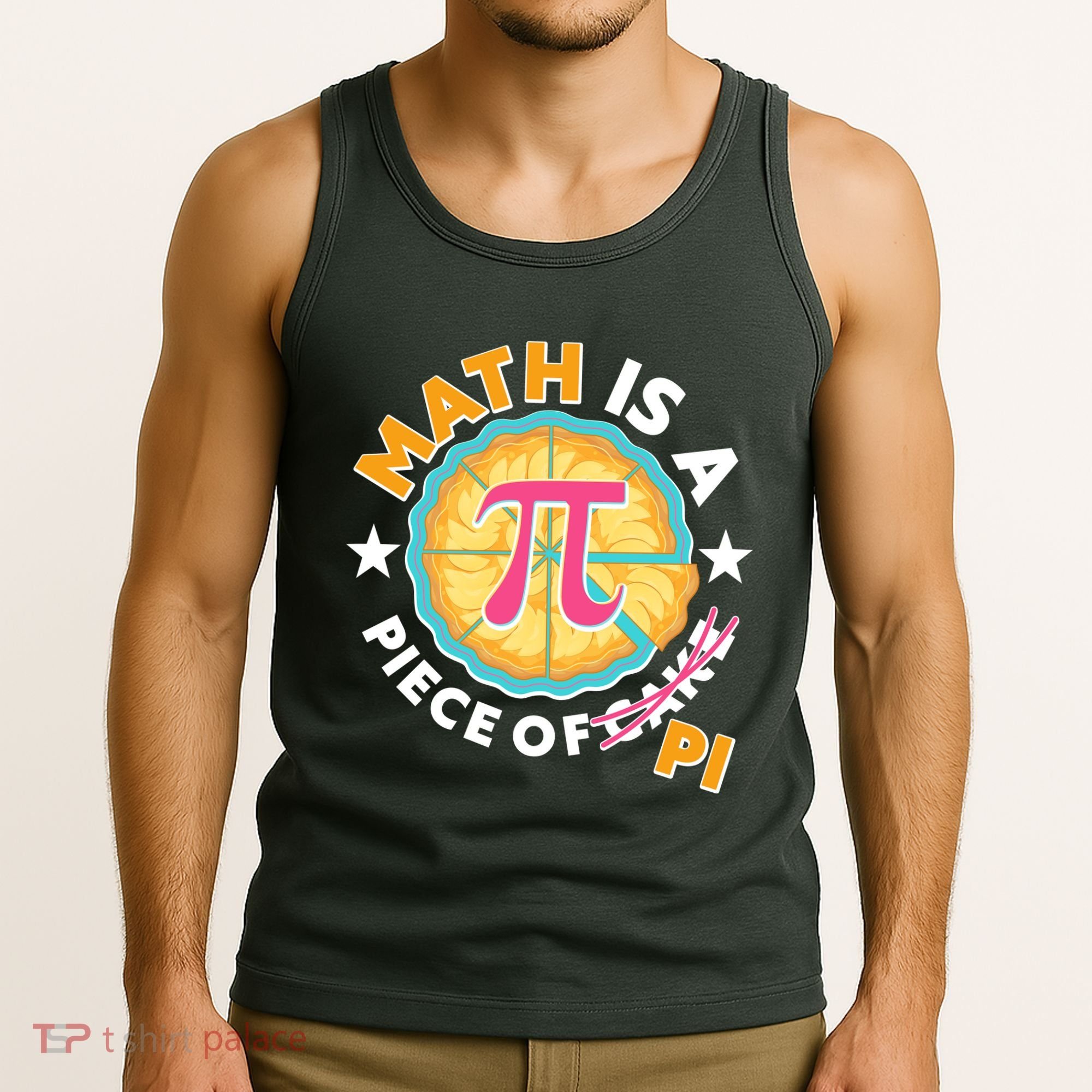 Pi Day Math Is A Piece Of Pi 3 14 Pie Slices Tank Top