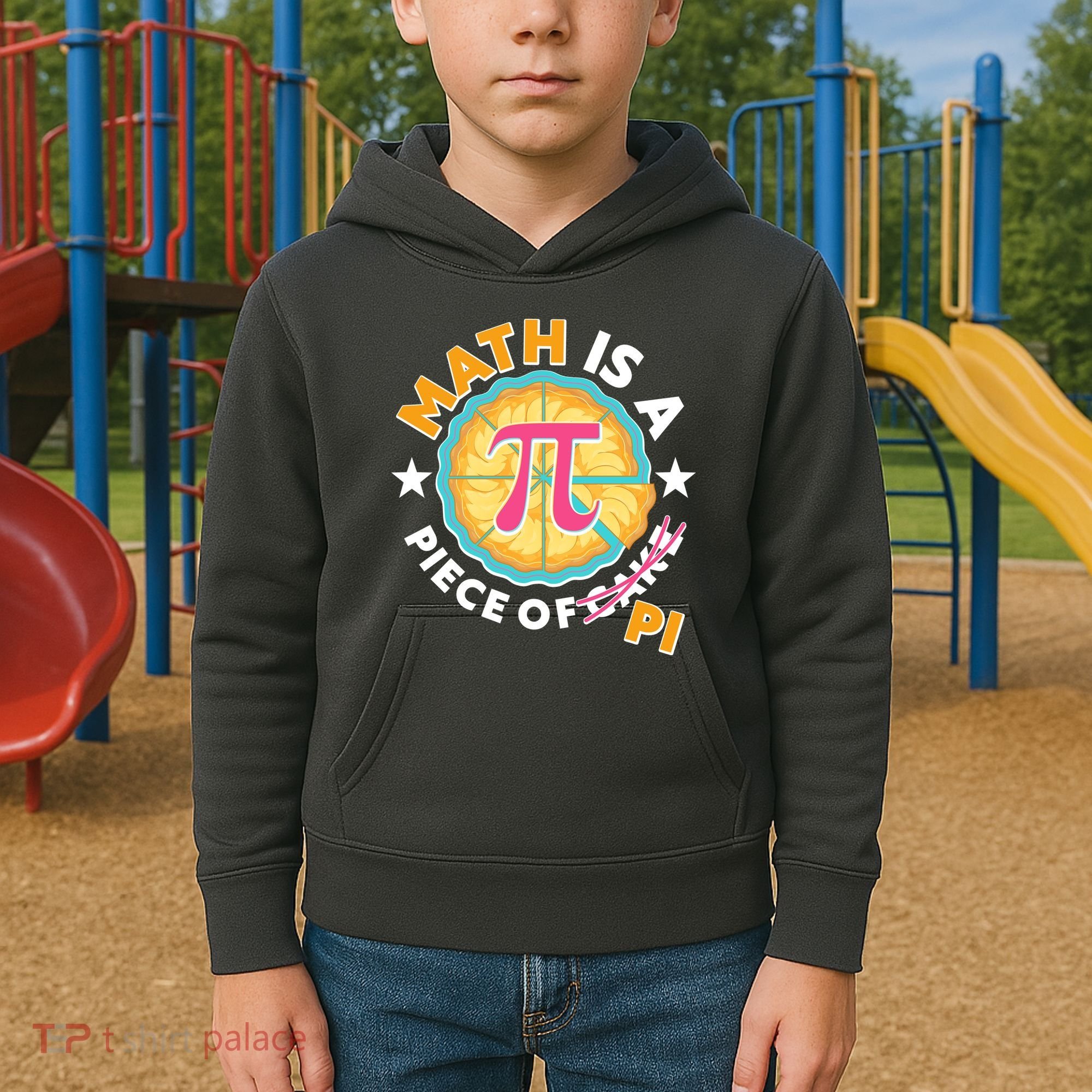 Pi Day Math Is A Piece Of Pi 3 14 Pie Slices Kids Hoodie