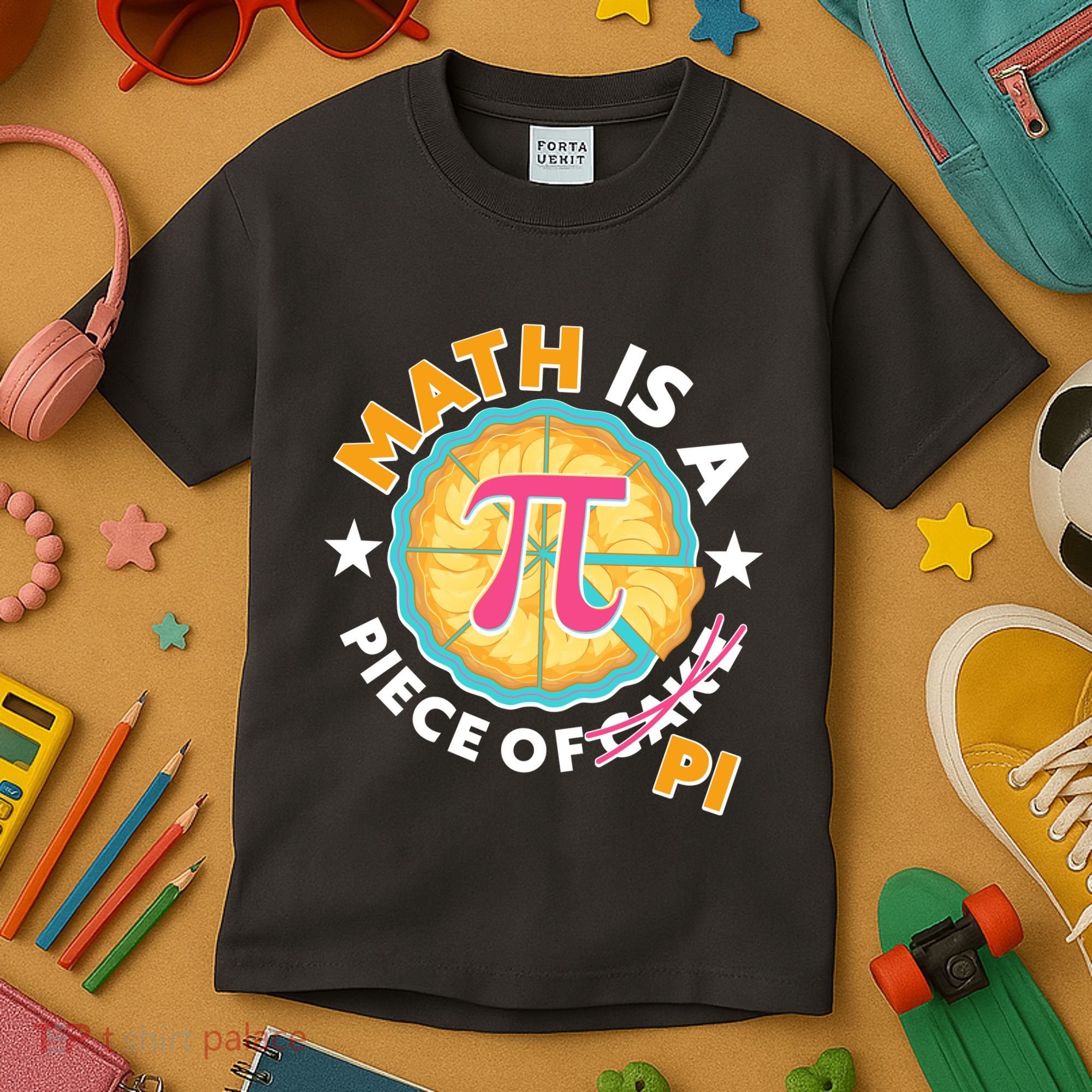 Pi Day Math Is A Piece Of Pi 3 14 Pie Slices Kids T-Shirt