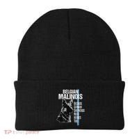 Police Dog Malinois Funny K9 Thin Blue Line Flag Beanie thumb 0