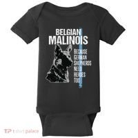 Police Dog Malinois Funny K9 Thin Blue Line Flag Baby Bodysuit thumb 0