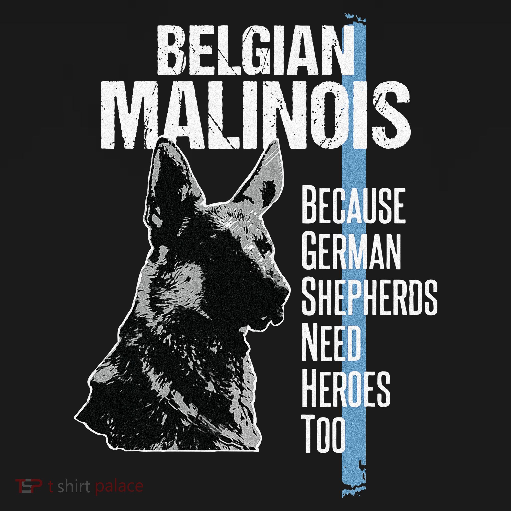 Police Dog Malinois Funny K9 Thin Blue Line Flag Baby Bodysuit