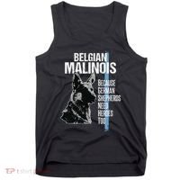 Police Dog Malinois Funny K9 Thin Blue Line Flag Tank Top thumb 0