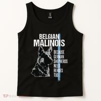 Police Dog Malinois Funny K9 Thin Blue Line Flag Tank Top thumb 2
