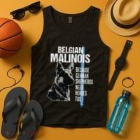 Police Dog Malinois Funny K9 Thin Blue Line Flag Tank Top thumb 4