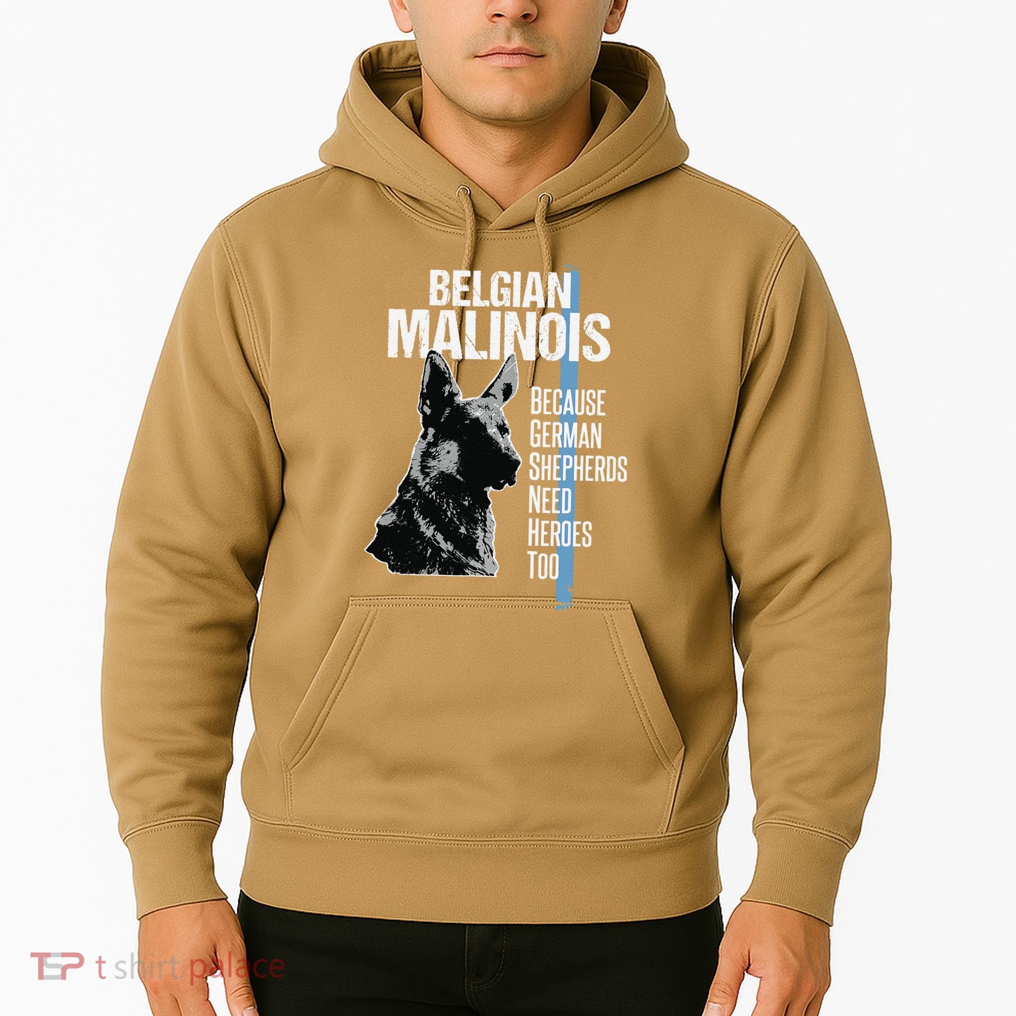 Police Dog Malinois Funny K9 Thin Blue Line Flag Hoodie