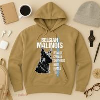 Police Dog Malinois Funny K9 Thin Blue Line Flag Hoodie thumb 3