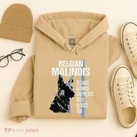 Police Dog Malinois Funny K9 Thin Blue Line Flag Hoodie thumb 4