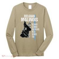 Police Dog Malinois Funny K9 Thin Blue Line Flag Long Sleeve Shirt thumb 0