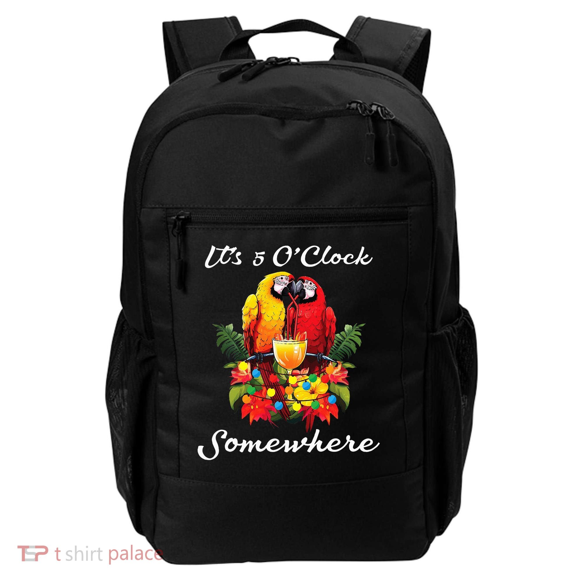 Parrots Drinking Margarita Its 5 Oclock Somewhere Funny Backpack