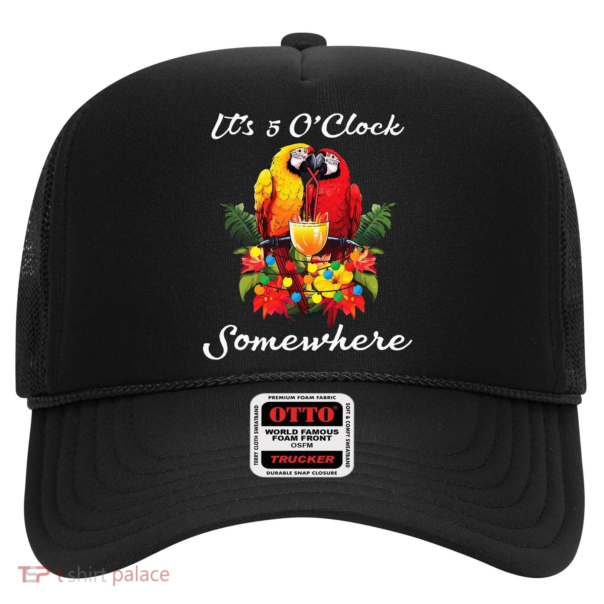 Parrots Drinking Margarita Its 5 Oclock Somewhere Funny Hat