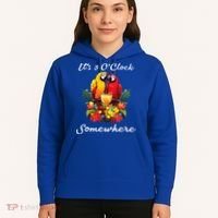 Parrots Drinking Margarita Its 5 Oclock Somewhere Funny Hoodie thumb 5