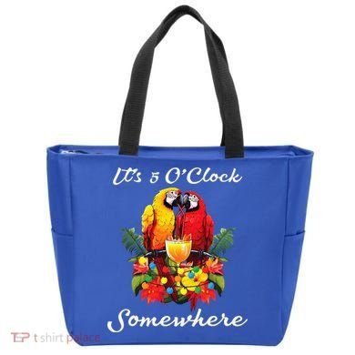 Parrots Drinking Margarita Its 5 Oclock Somewhere Funny Tote Bag
