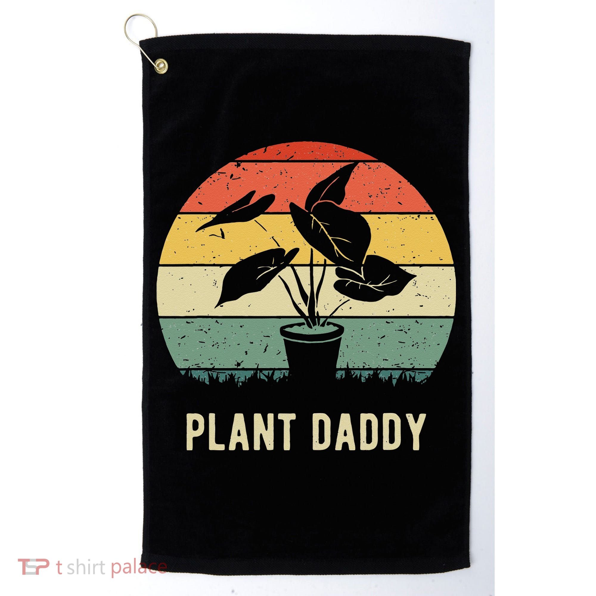 Plant Daddy Nature Botanical Gardener Plant Dad Gardening Golf Towel