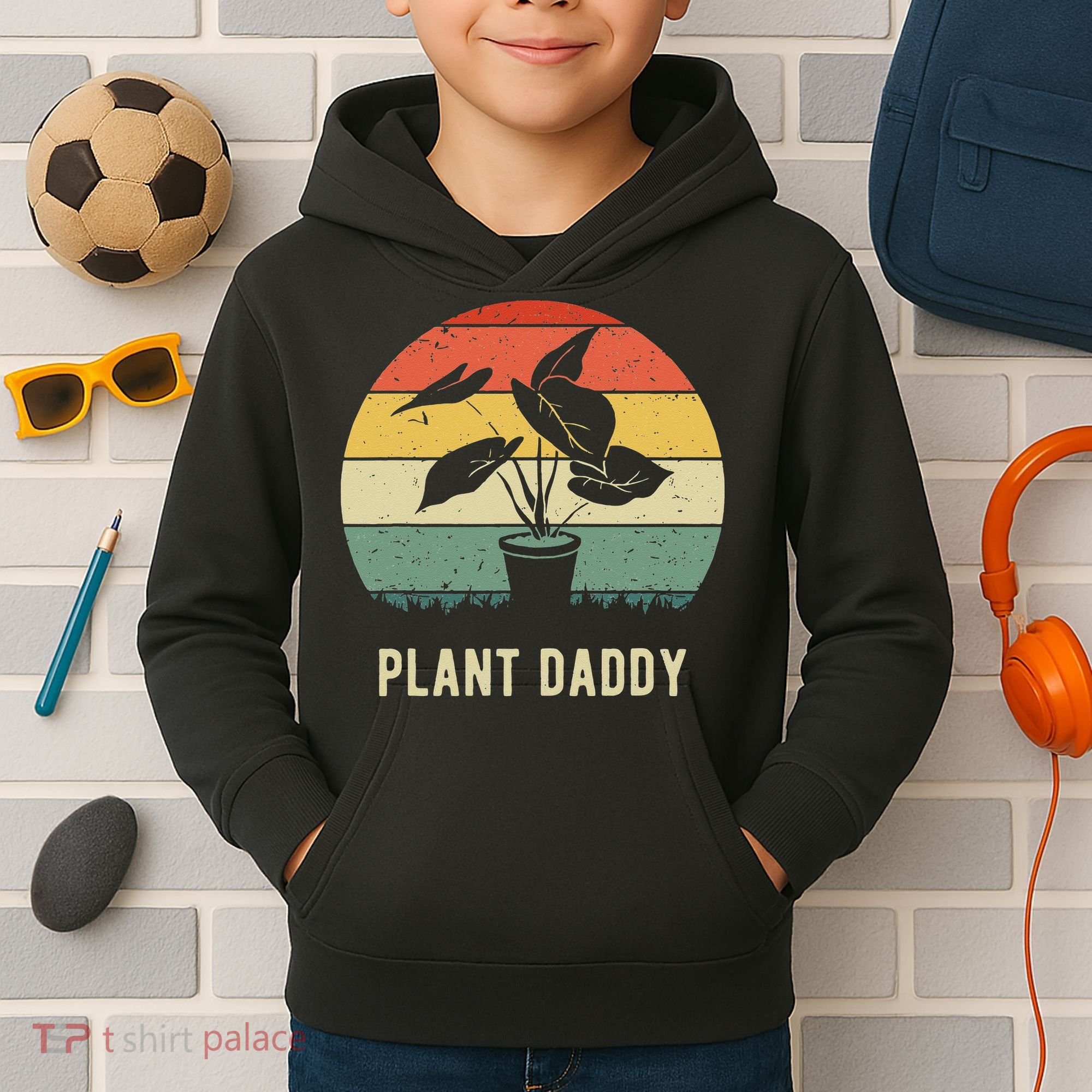 Plant Daddy Nature Botanical Gardener Plant Dad Gardening Kids Hoodie