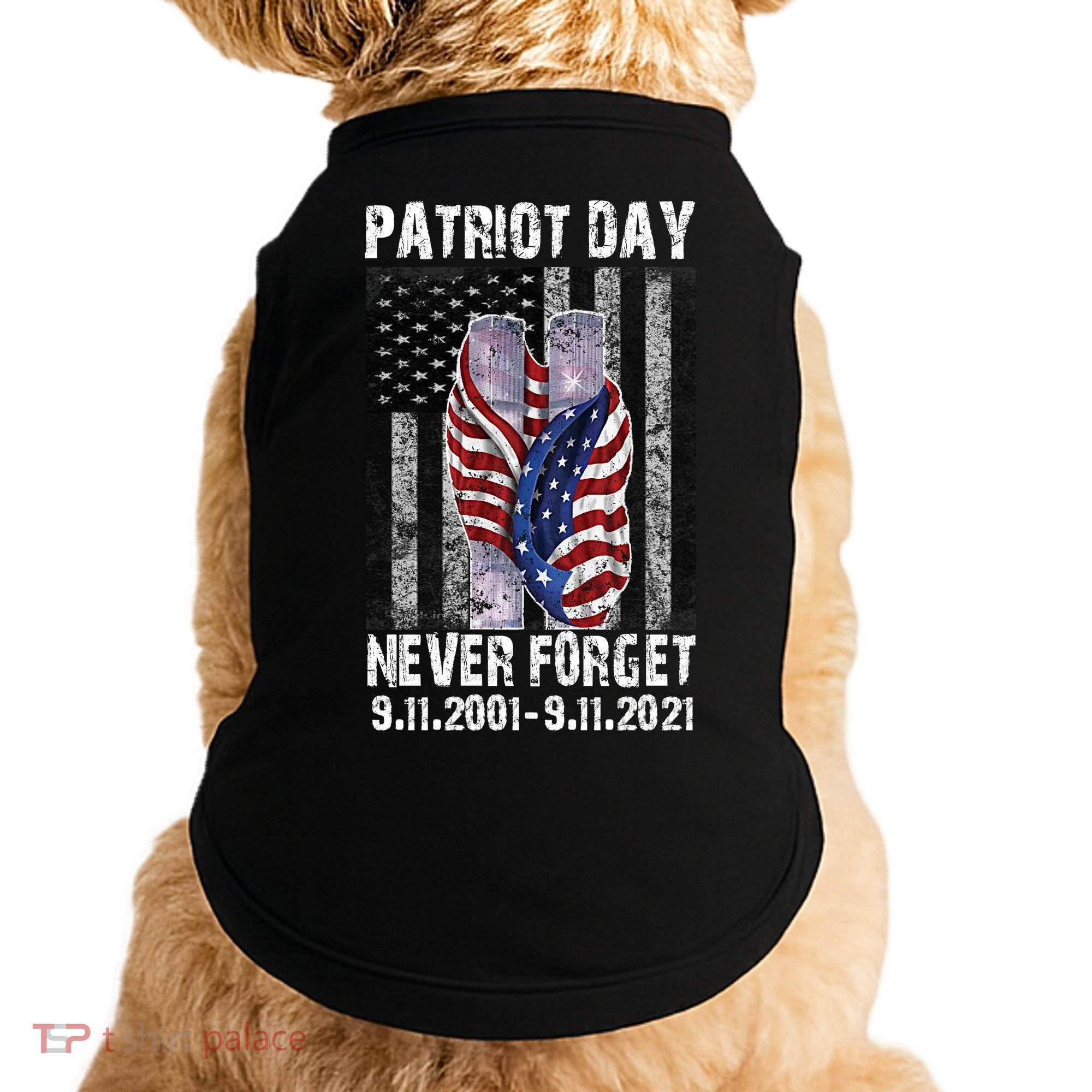 Patriot Day Never Forget 9/11 20th Anniversary Doggie Tank