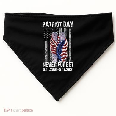 Patriot Day Never Forget 9/11 20th Anniversary USA-Made Doggie Bandana