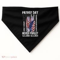 Patriot Day Never Forget 9/11 20th Anniversary USA-Made Doggie Bandana thumb 0