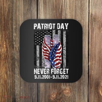 Patriot Day Never Forget 9/11 20th Anniversary Coaster