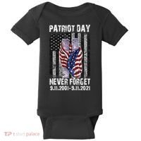 Patriot Day Never Forget 9/11 20th Anniversary Baby Bodysuit thumb 0