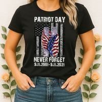 Patriot Day Never Forget 9/11 20th Anniversary Women's T-Shirt thumb 2