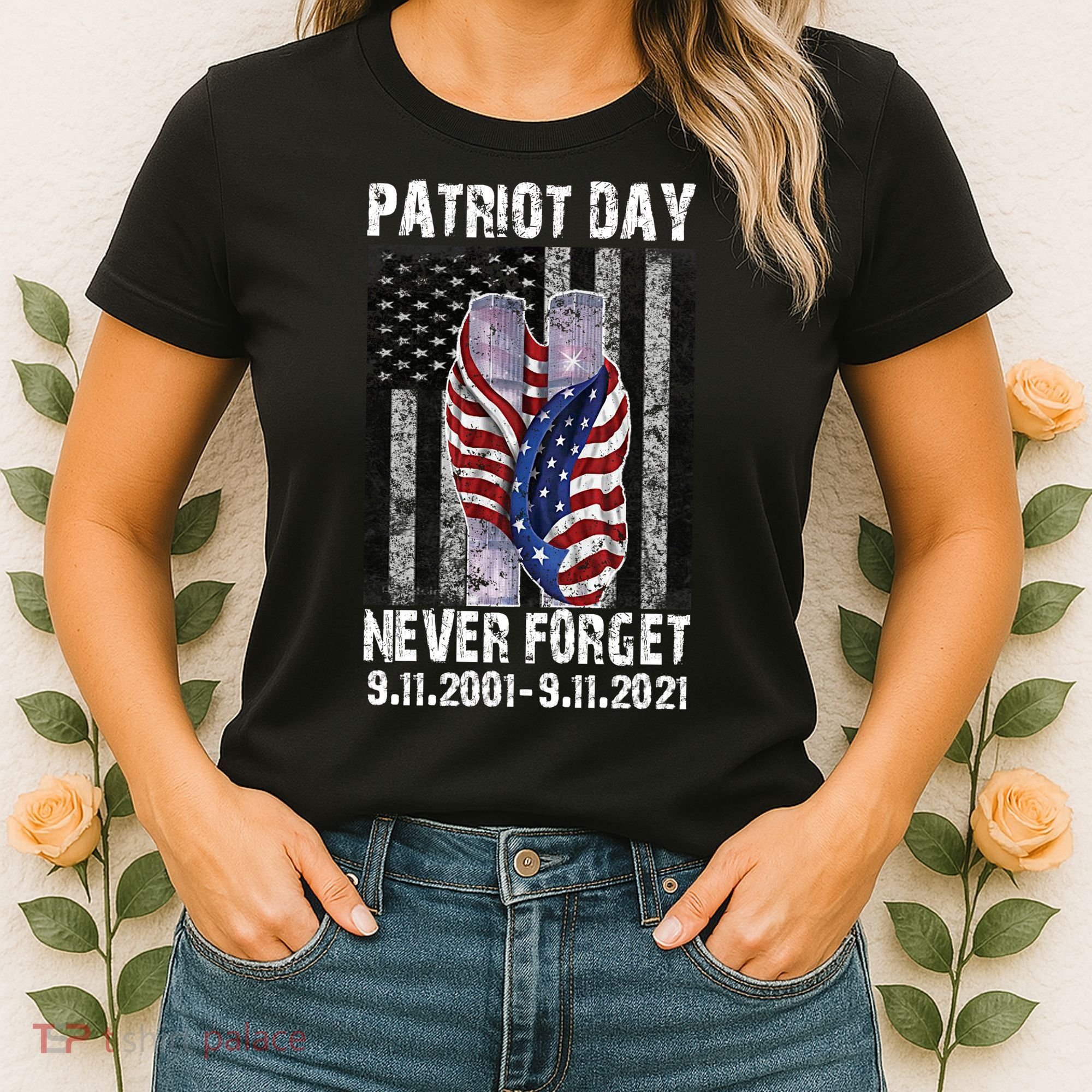 Patriot Day Never Forget 9/11 20th Anniversary Women's T-Shirt