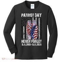 Patriot Day Never Forget 9/11 20th Anniversary Kids Long Sleeve Shirt thumb 0
