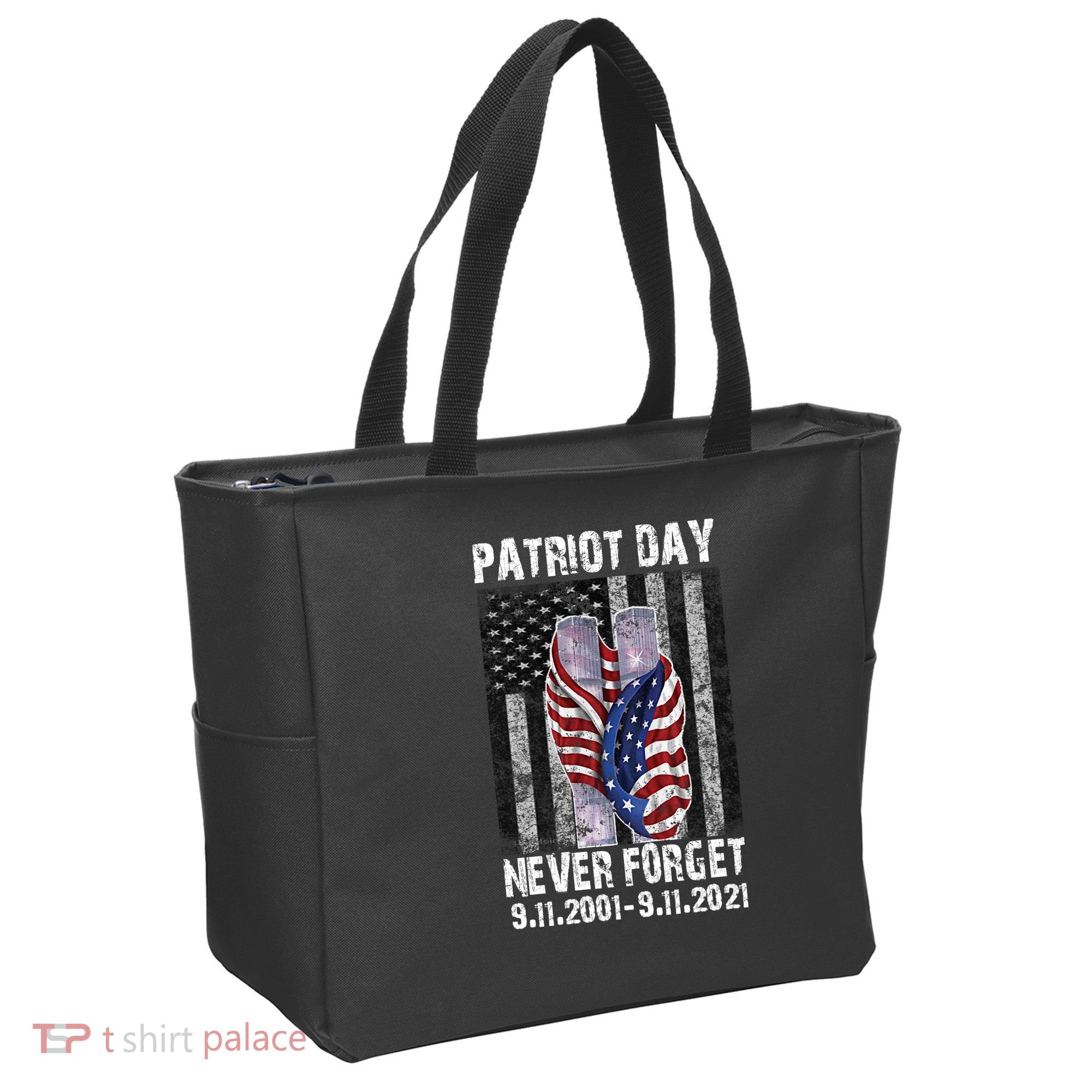 Patriot Day Never Forget 9/11 20th Anniversary Tote Bag