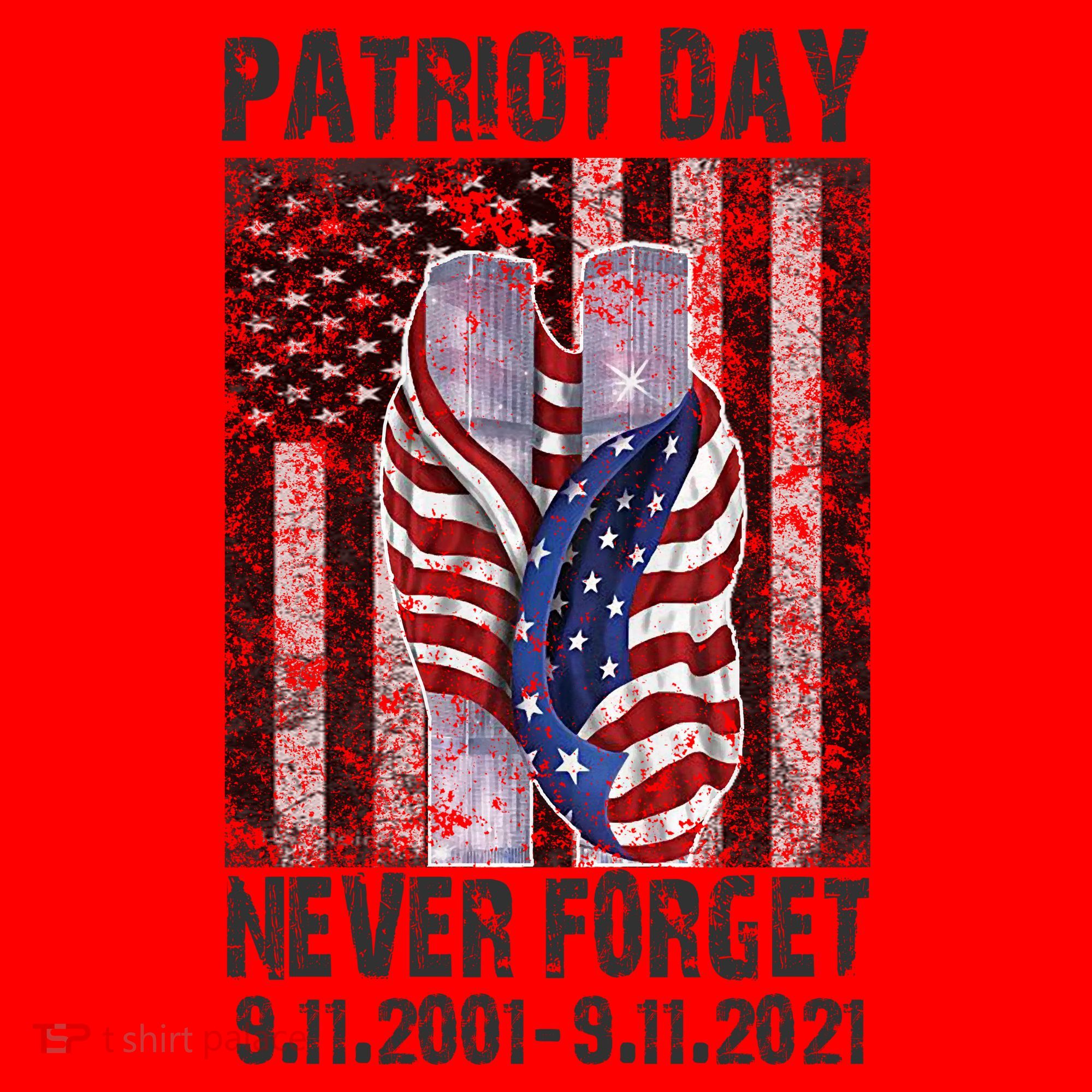 Patriot Day Never Forget 9/11 20th Anniversary Santa Hat