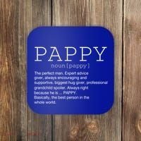 Pappy Definition Noun Grandpa Grandparents Day Funny Cool Gift Coaster thumb 0