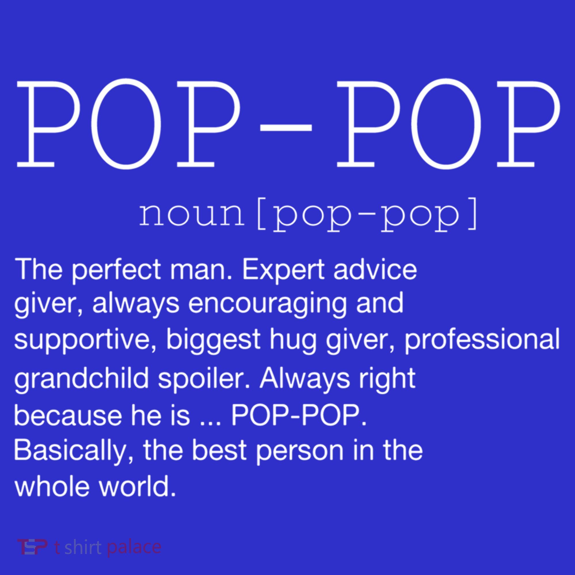 PopPop Definition Noun Grandpa Grandparents Day Funny Gift Mousepad