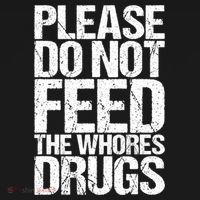Please Do Not Feed The Whores Drugs Funny Sarcasm Quotes Ornament thumb 1