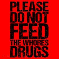 Please Do Not Feed The Whores Drugs Funny Sarcasm Quotes Santa Hat thumb 1
