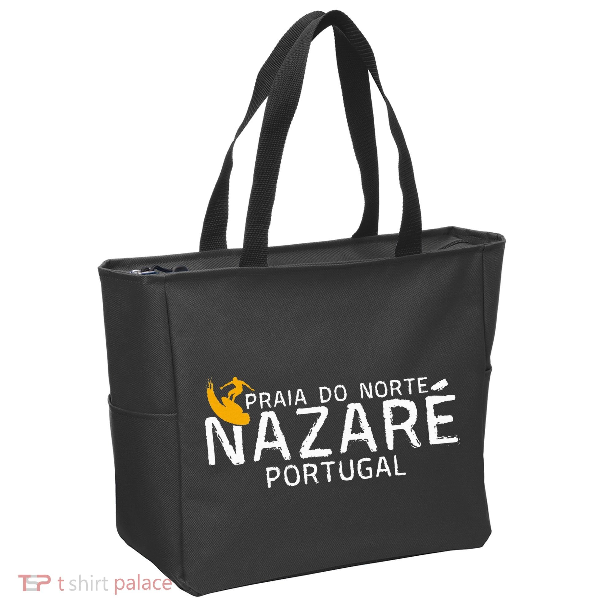 Praia Do Norte Surf Portugal Nazare Surfing Tote Bag