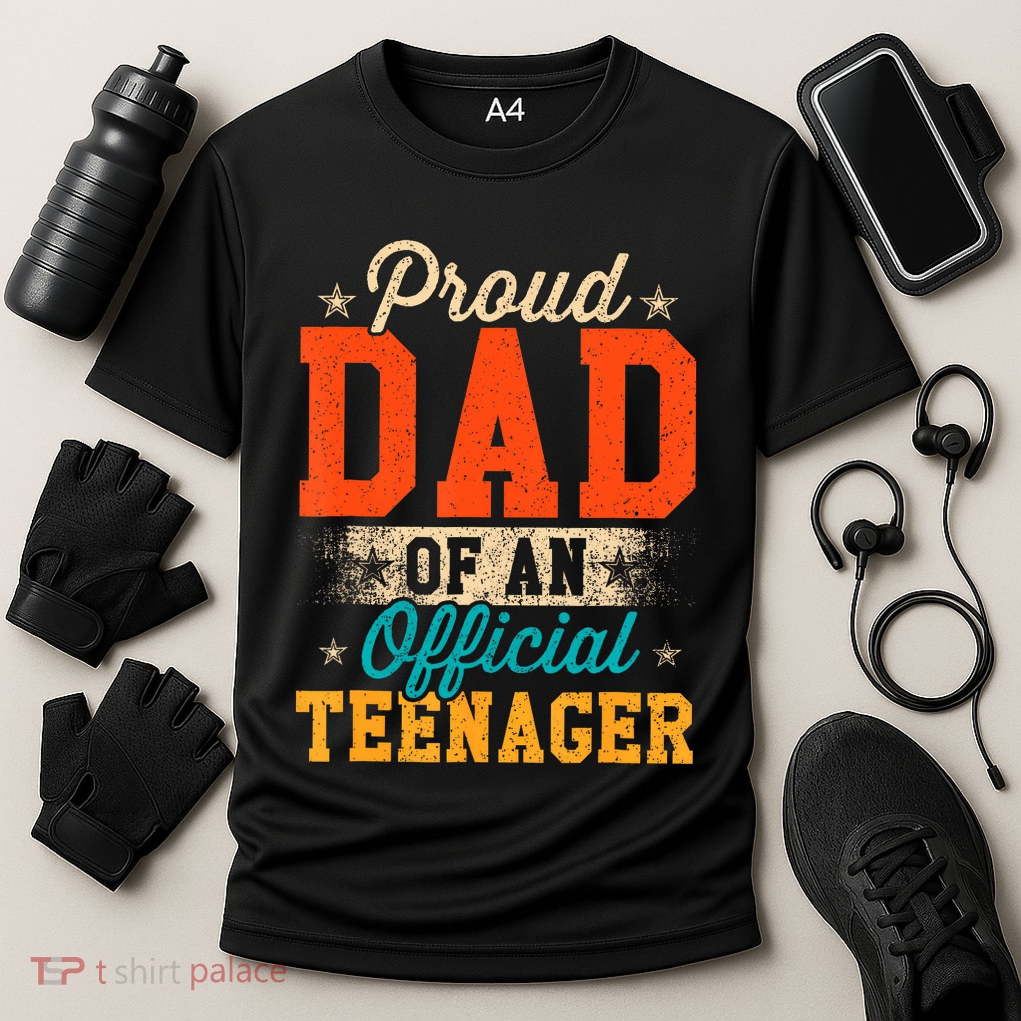 Proud Dad Of Nager 13th Birthday Gift Cooling Performance Crew T-Shirt
