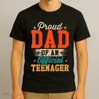Proud Dad Of Nager 13th Birthday Gift T-Shirt thumb 3