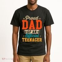 Proud Dad Of Nager 13th Birthday Gift Tall T-Shirt thumb 2