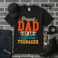 Proud Dad Of Nager 13th Birthday Gift Tall T-Shirt thumb 3