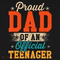 Proud Dad Of Nager 13th Birthday Gift Tall T-Shirt thumb 4