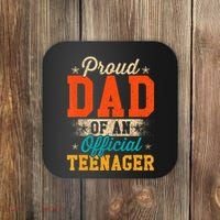 Proud Dad Of Nager 13th Birthday Gift Coaster thumb 0