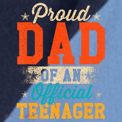 Proud Dad Of Nager 13th Birthday Gift Raglan Baseball Sleeve Shirt