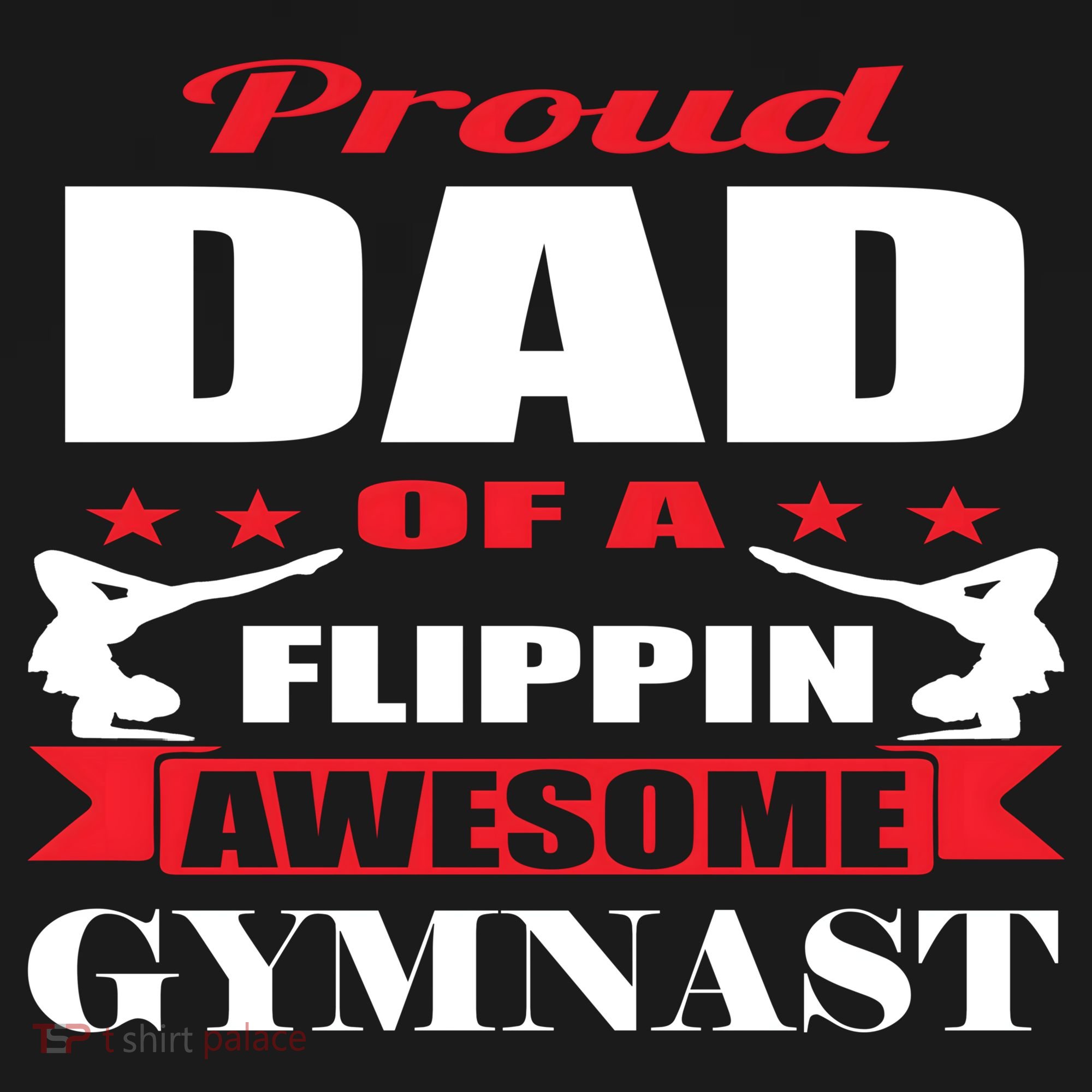 Proud Dad Of A Flippin Awesome Gymnast Gymnastics Dad Funny Gift Impact Tech Backpack