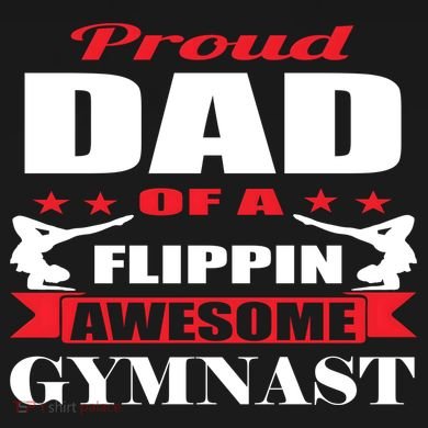 Proud Dad Of A Flippin Awesome Gymnast Gymnastics Dad Funny Gift Sustainable Knit Beanie