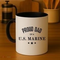 Proud Dad Of A U S Marine Gift Coffee Mug thumb 4