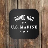 Proud Dad Of A U S Marine Gift Coaster thumb 0