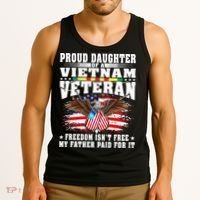 Proud Daughter Of A Vietnam Veteran Freedom Isn't Free Gift Tank Top thumb 3