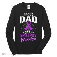 Proud Dad Of An Epilepsy Warrior Supporter Awareness Ribbon Tall Long Sleeve Shirt thumb 0